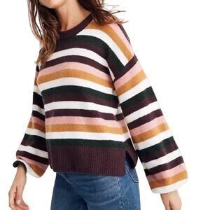 Madewell Payton Coziest Yarn Striped Pullover Size Small Alpaca Merino Wool
